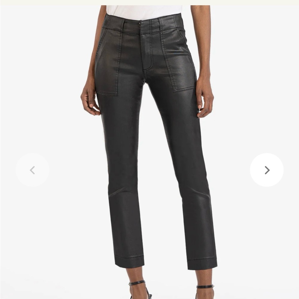 KUT from the Kloth Reese Coated Mid Rise Ankle Straight